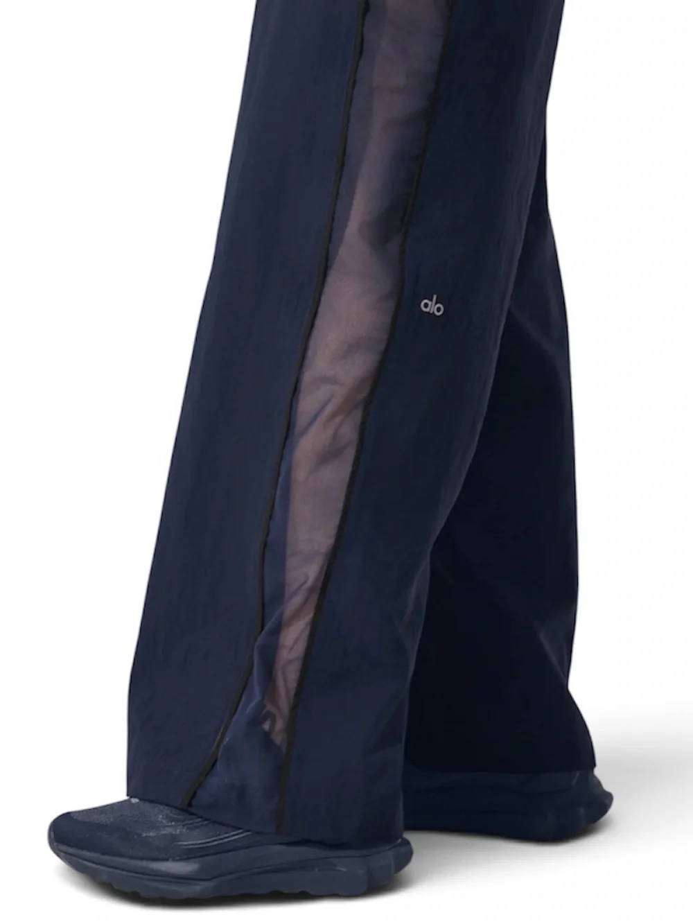 ALO Yoga High-Waist Origin Wide Leg Track Pant in Black
